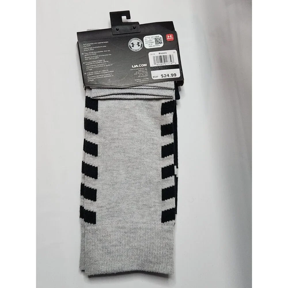Under Armour Women’s Sport Leg Warmers Black Gray 2 Pack